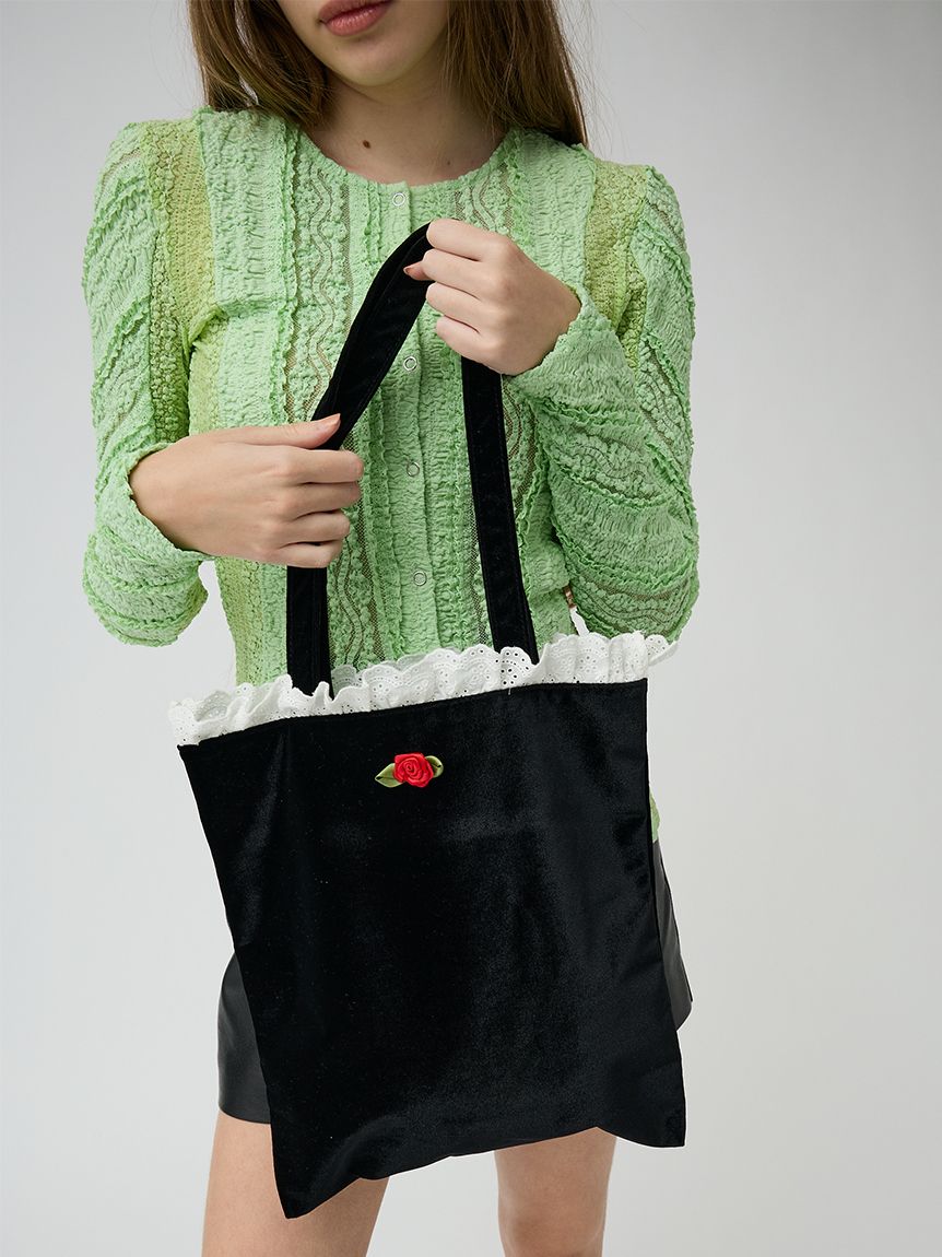 ローズモチーフフリルトート(トートバッグ)｜BAG｜LILY BROWN（リリー