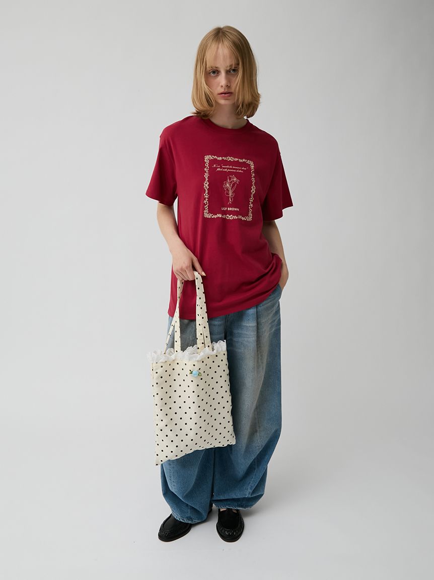 ローズモチーフフリルトート(トートバッグ)｜BAG｜LILY BROWN（リリー