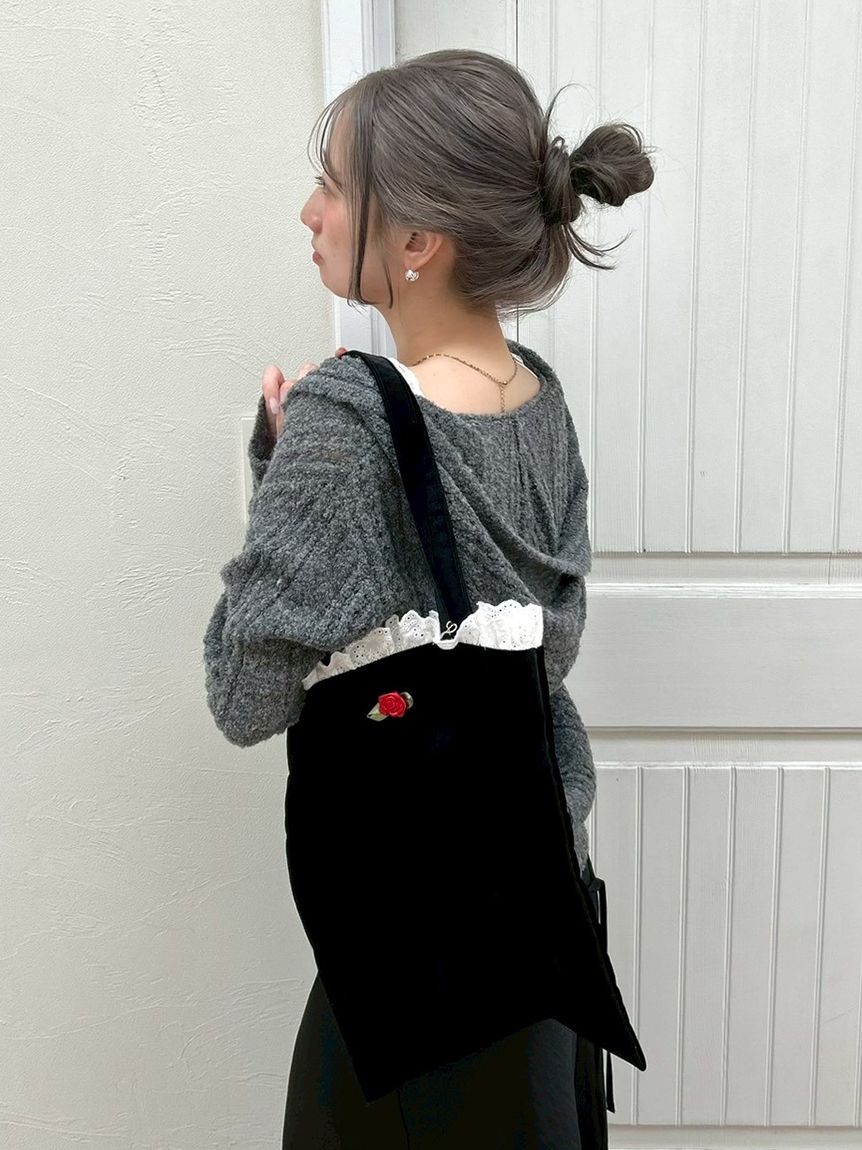 ローズモチーフフリルトート(トートバッグ)｜BAG｜LILY BROWN（リリー