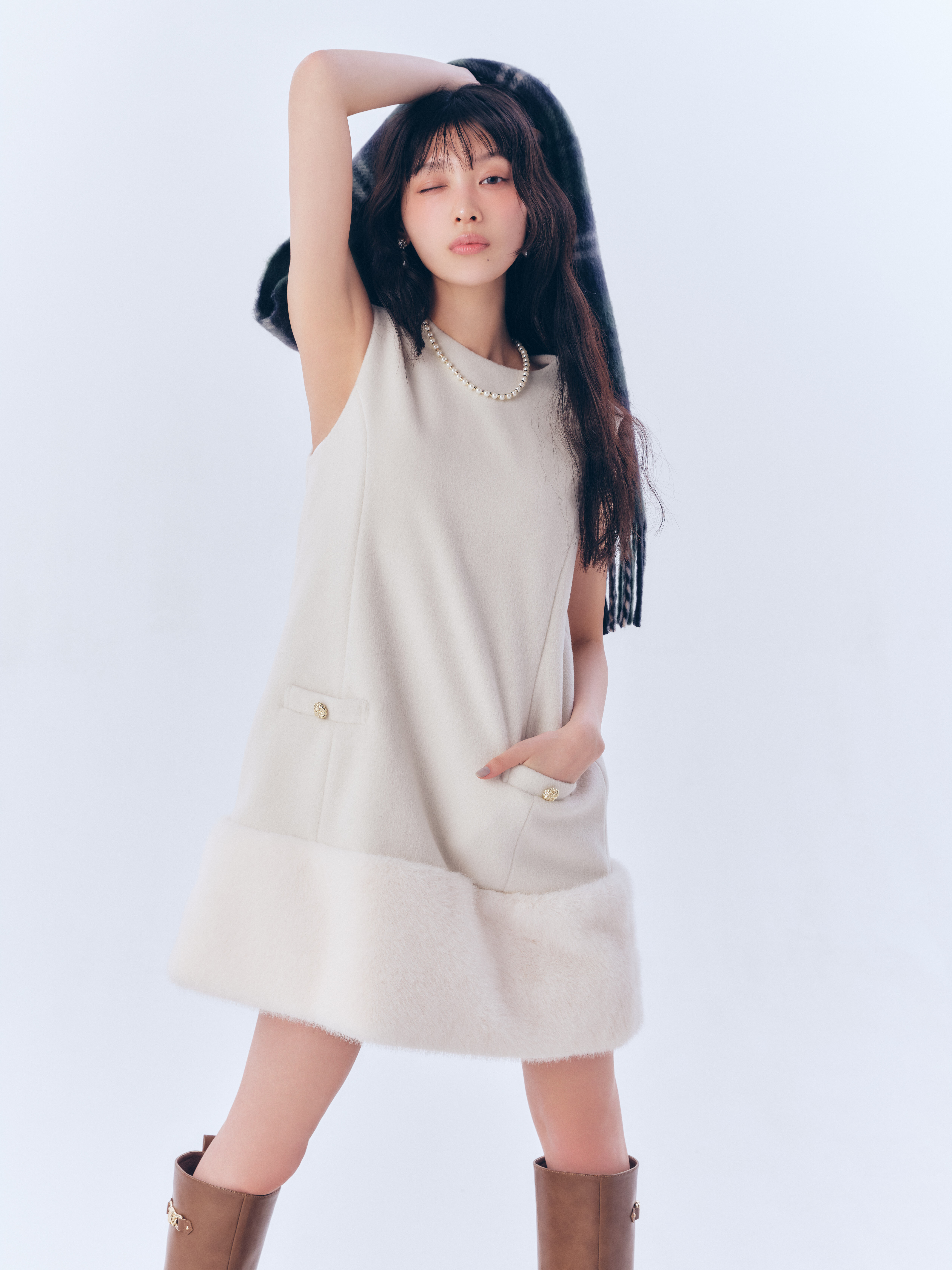 シャギーチェックストール(ストール・マフラー)｜ファッション雑貨