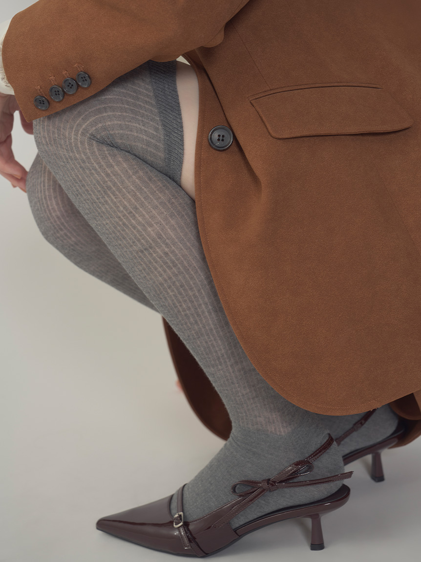 シアーコットンニーハイソックス(レッグウェア)｜ファッション雑貨