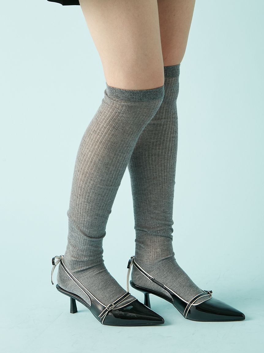 シアーコットンニーハイソックス(レッグウェア)｜ファッション雑貨