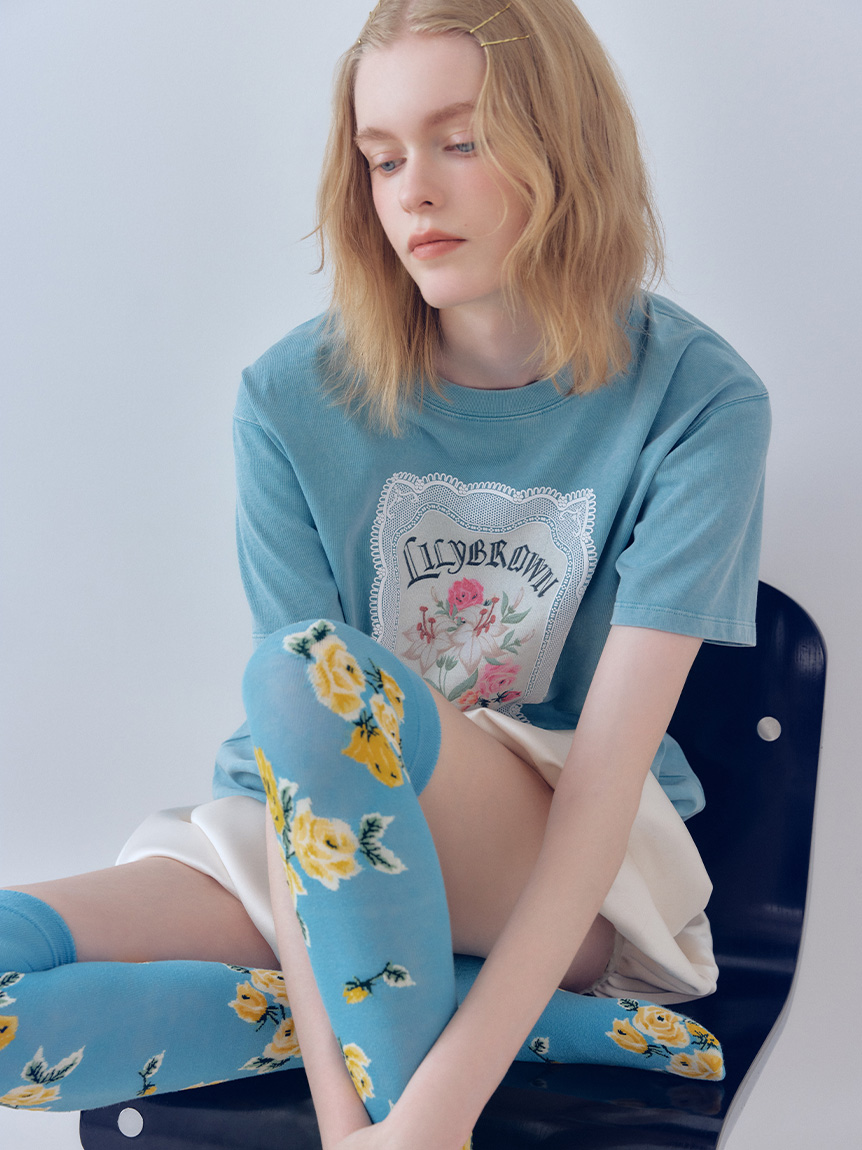 LILY BROWN×KEITA MARUYAMA】ジャガードブーケハイソックス
