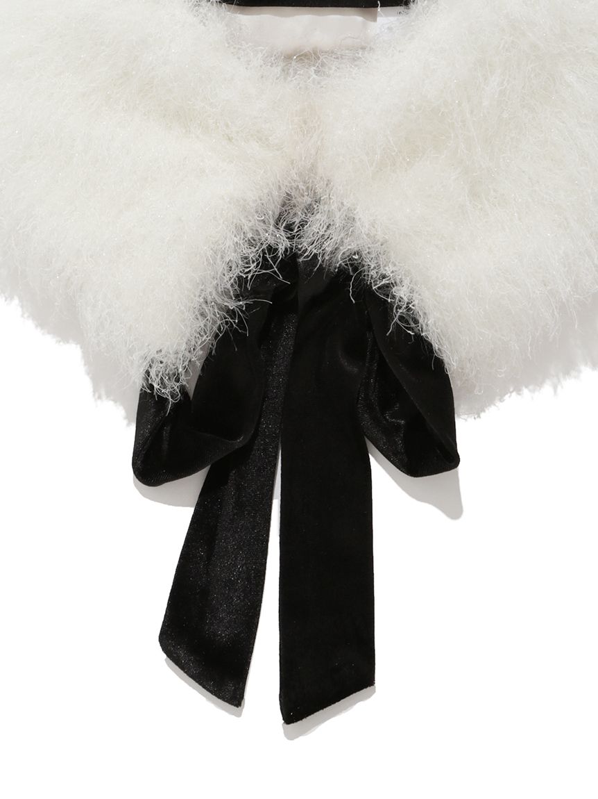 2wayベロアリボンティペット(ストール・マフラー)｜ファッション雑貨