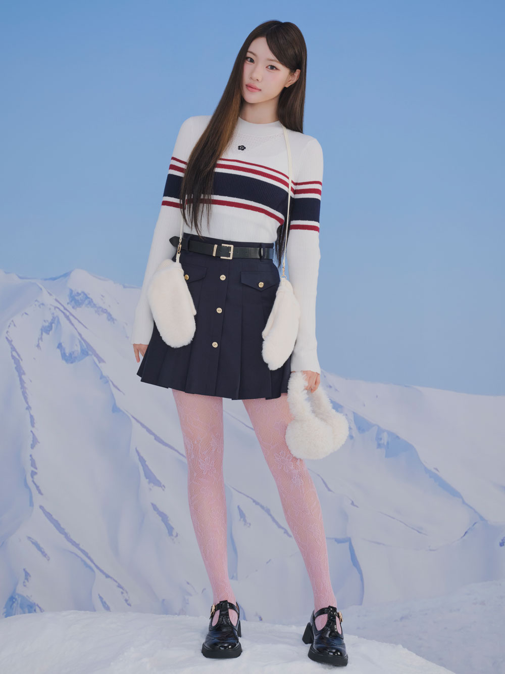 LILY BROWN×MARY QUANT】デイジーモチーフファーミトン(Hearts2Hearts