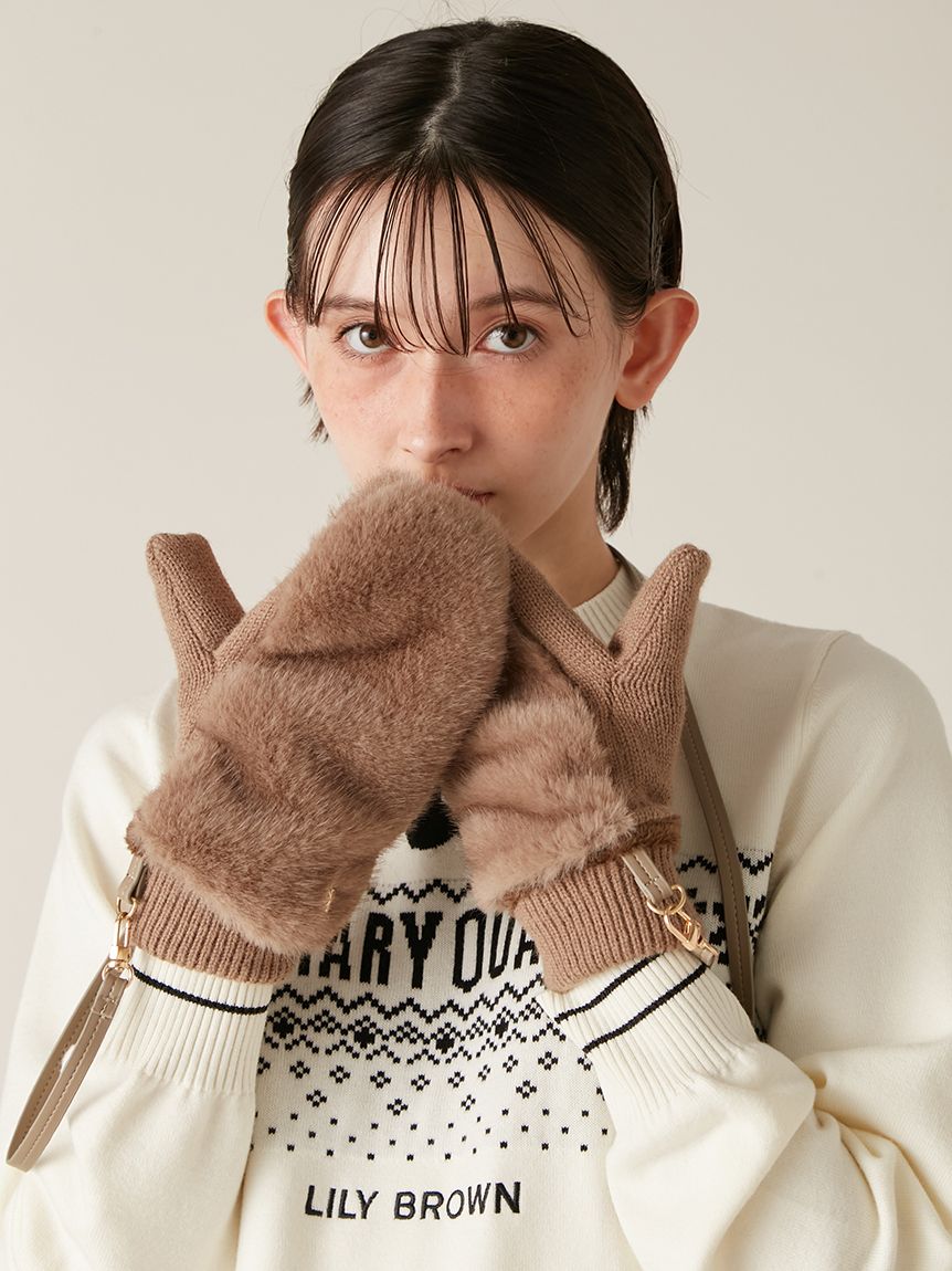 lilly❤︎ LILY BROWN×MARY QUANT】デイジーモチーフファーミトン(Hearts2Hearts