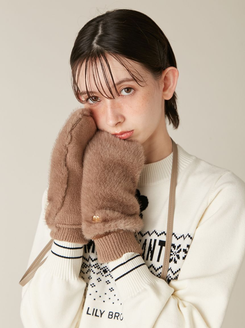 LILY BROWN×MARY QUANT】デイジーモチーフファーミトン(Hearts2Hearts