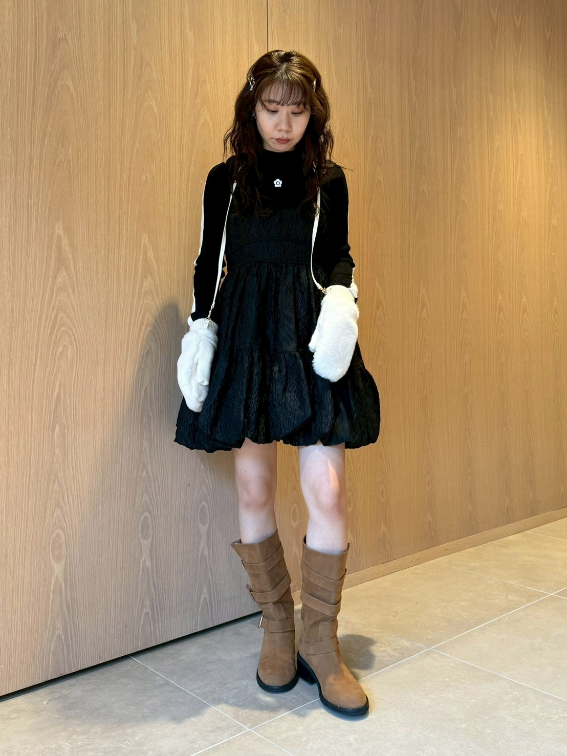 LILY BROWN×MARY QUANT】デイジーモチーフファーミトン(Hearts2Hearts