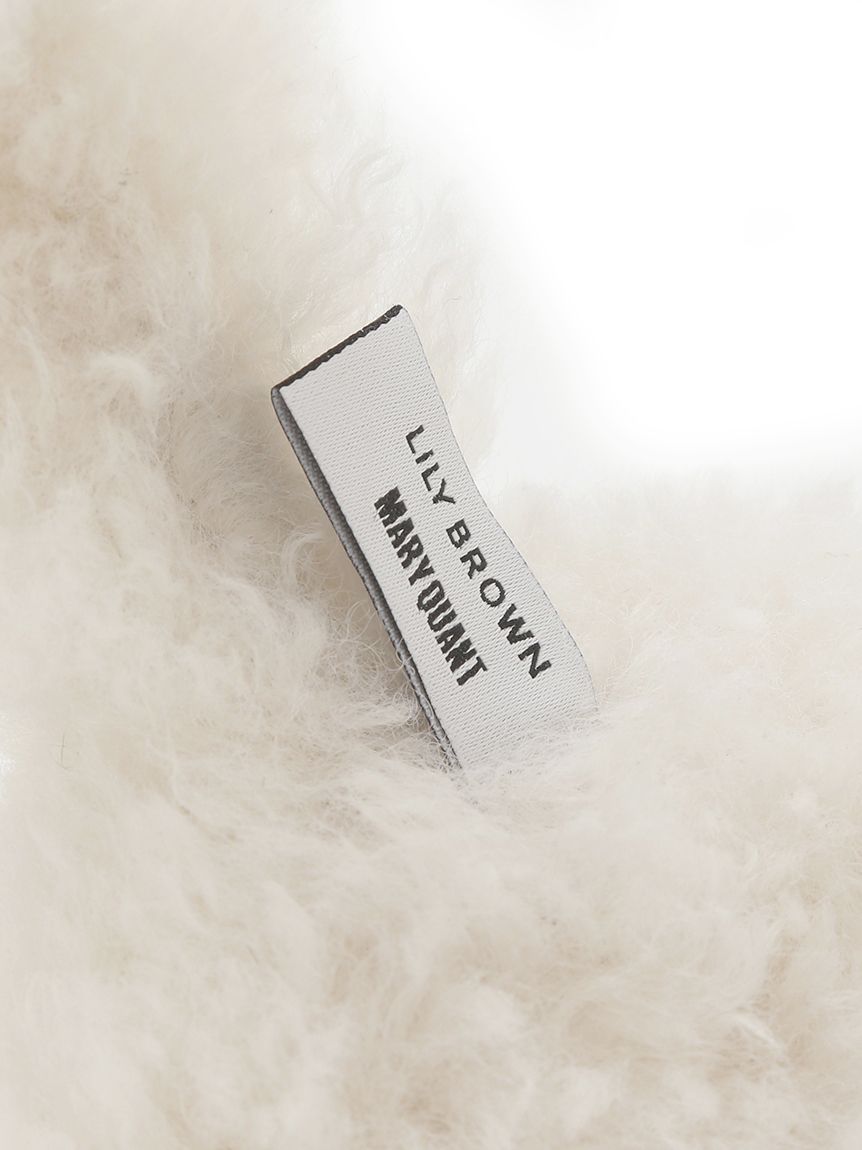 LILY BROWN×MARY QUANT】デイジーモチーフファーイヤーマフラー