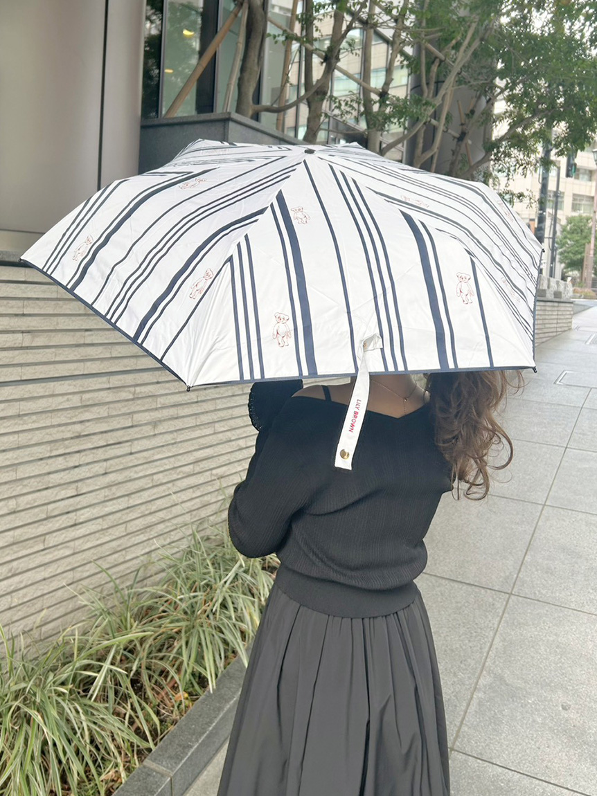 LILY BROWN×PROTECT U】Lily Bearモチーフ晴雨兼用折り畳み日傘(雑貨