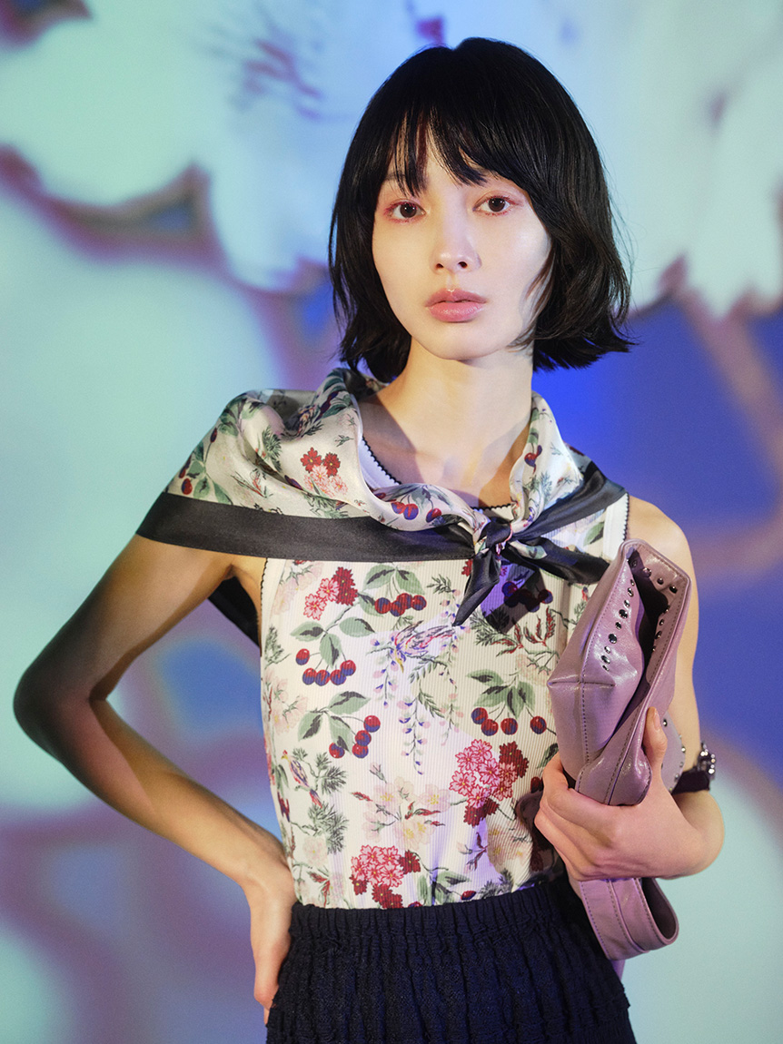 新品タグ付【SUKALA】花柄リリーブラウン上下(S) Lily Brown （リリーブラウン)【KEITA MARUYAMA】 ボタニカルチェリー