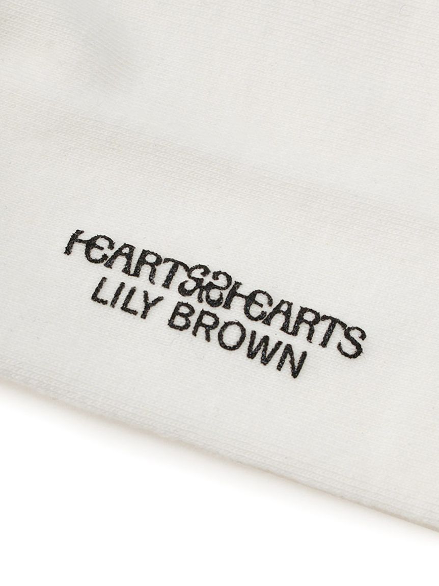 LILY BROWN×Hearts2Hearts】リボンロゴハイソックス(レッグウェア