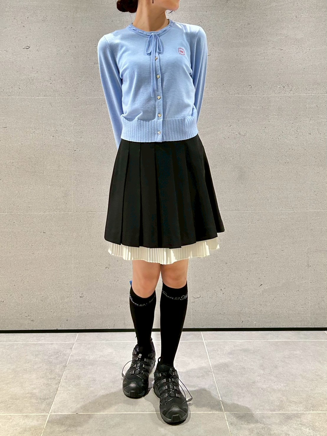 LILY BROWN×Hearts2Hearts】リボンロゴハイソックス(ソックス)｜レッグ