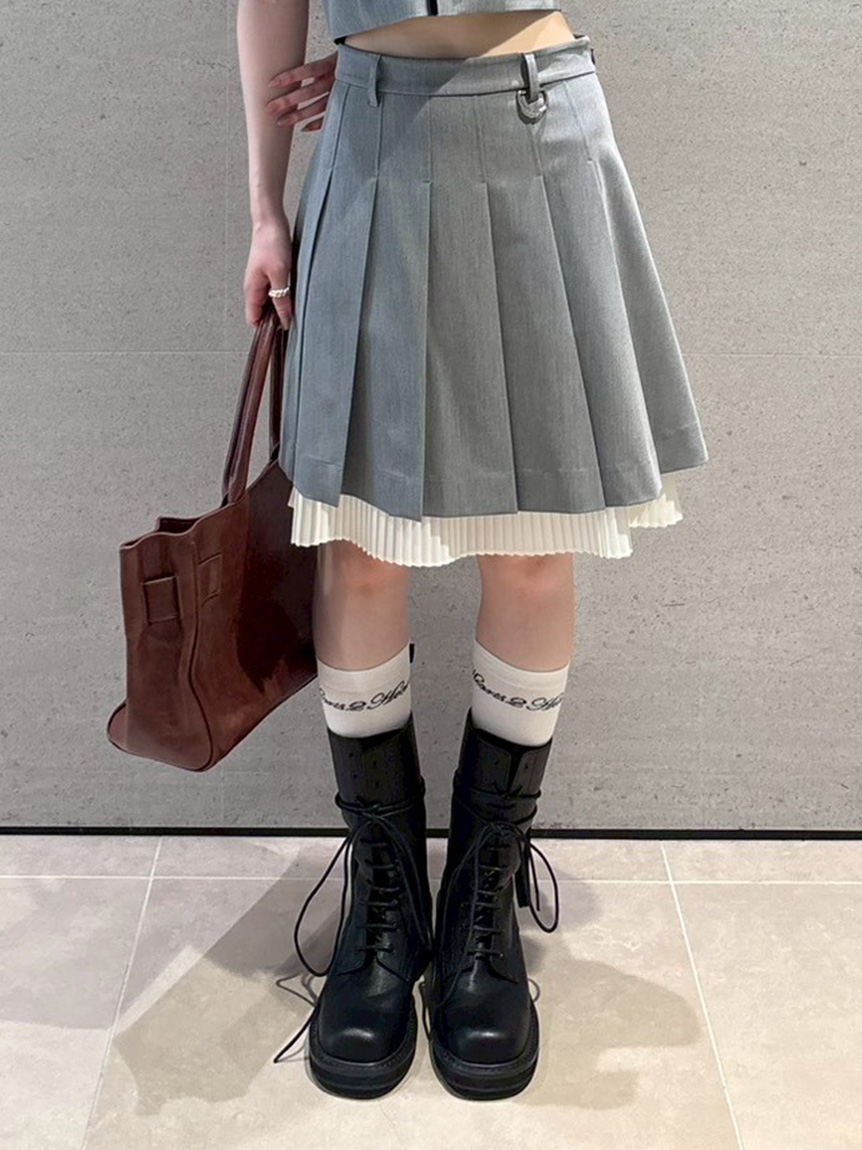 LILY BROWN×Hearts2Hearts】リボンロゴハイソックス(レッグウェア