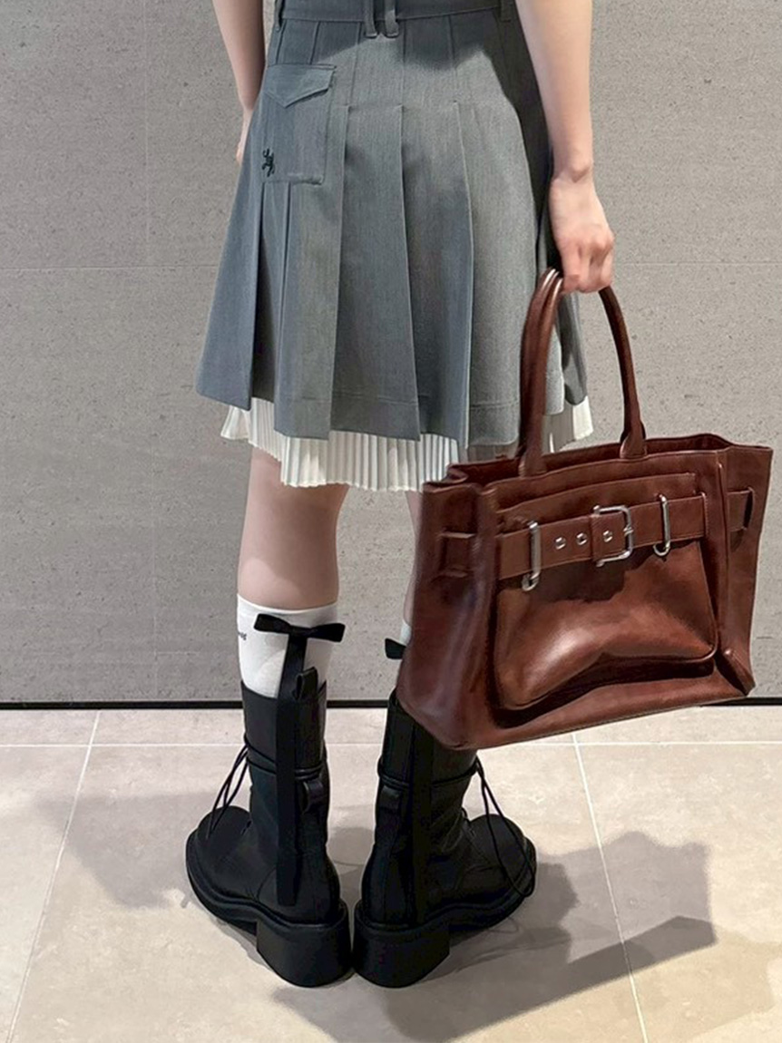 LILY BROWN×Hearts2Hearts】リボンロゴハイソックス(レッグウェア
