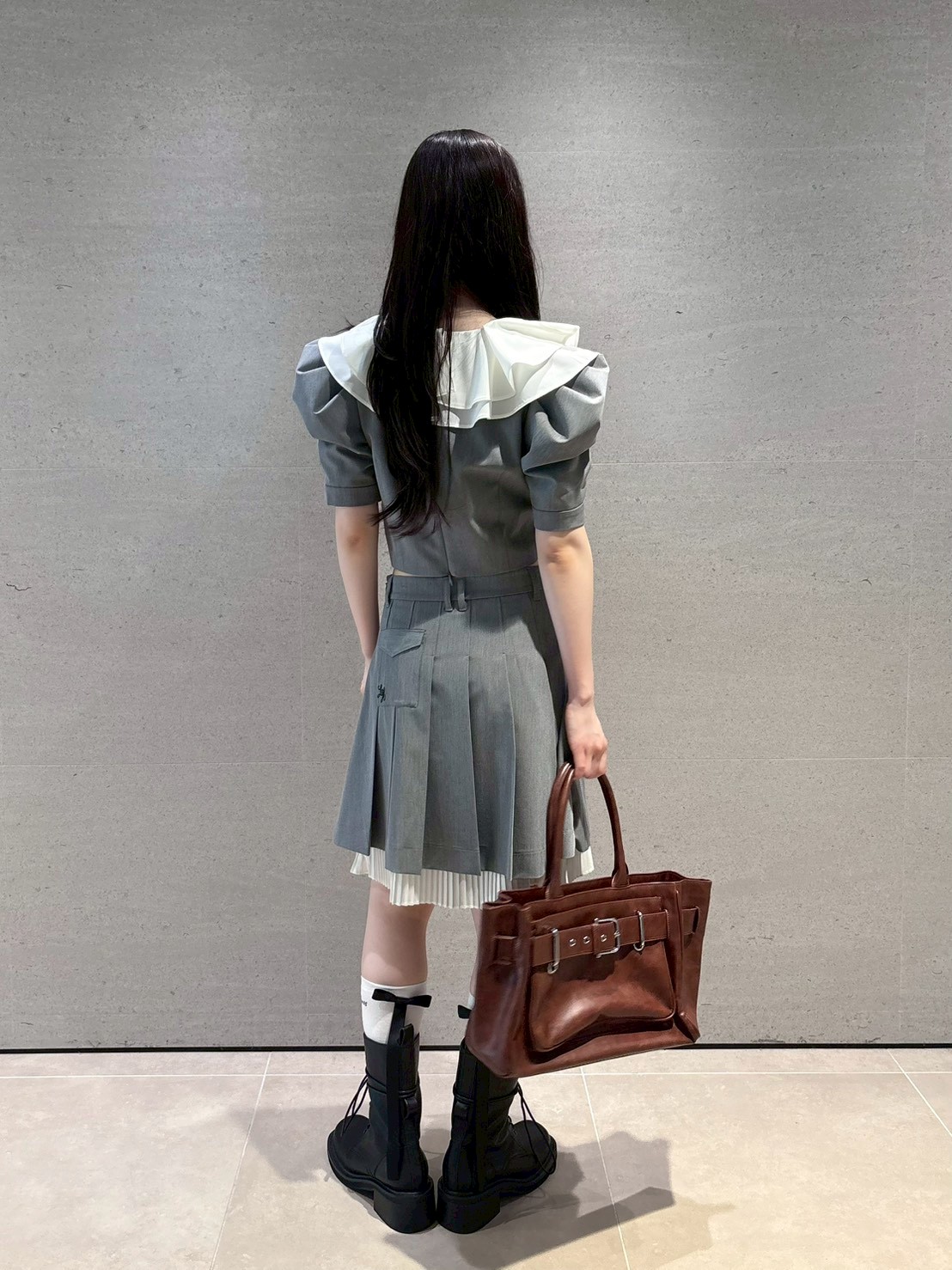LILY BROWN×Hearts2Hearts】リボンロゴハイソックス(ソックス