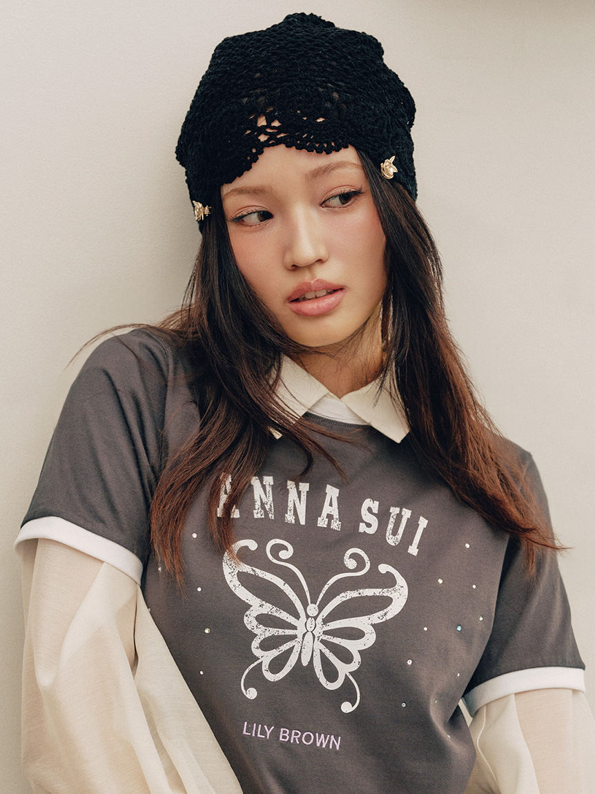 LILY BROWN×ANNA SUI】バタフライ＆ローズヘアクリップセット(ヘッド