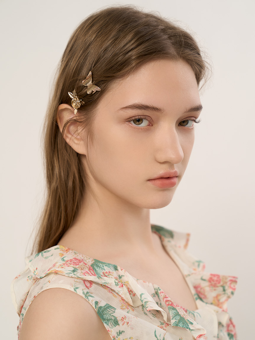 LILY BROWN×ANNA SUI】バタフライ＆ローズヘアクリップセット(ヘッド