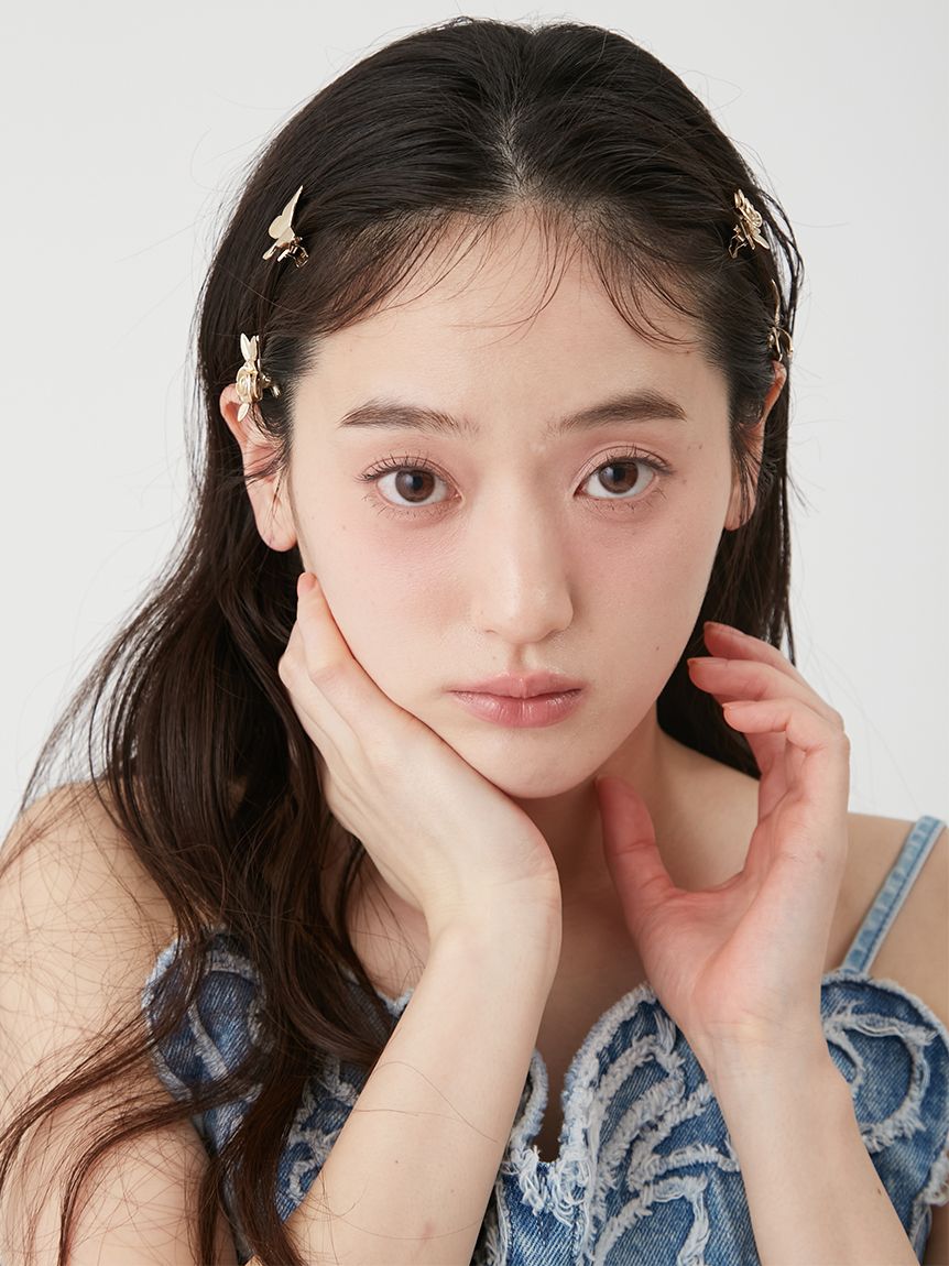 LILY BROWN×ANNA SUI】バタフライ＆ローズヘアクリップセット(ヘッド