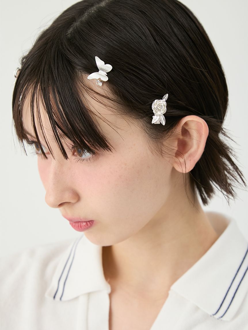 LILY BROWN×ANNA SUI】バタフライ＆ローズヘアクリップセット(ヘッド