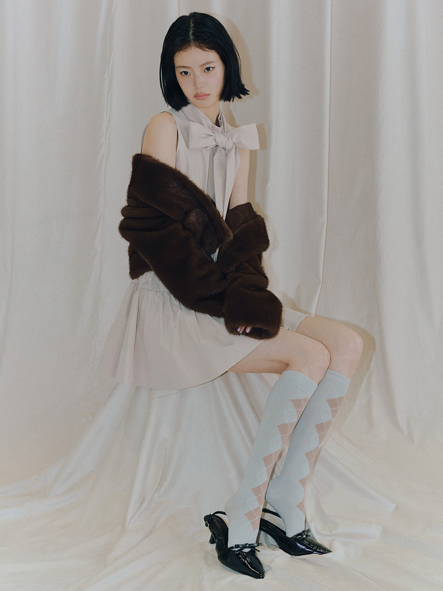 ラメ入りアーガイルハイソックス(ソックス)｜FASHION GOODS｜LILY