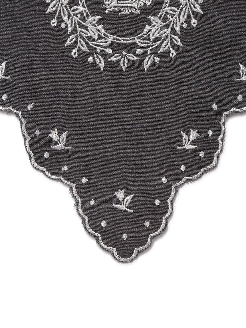 クラシカルリボン刺繍スカーフ(ストール・マフラー)｜ファッション雑貨