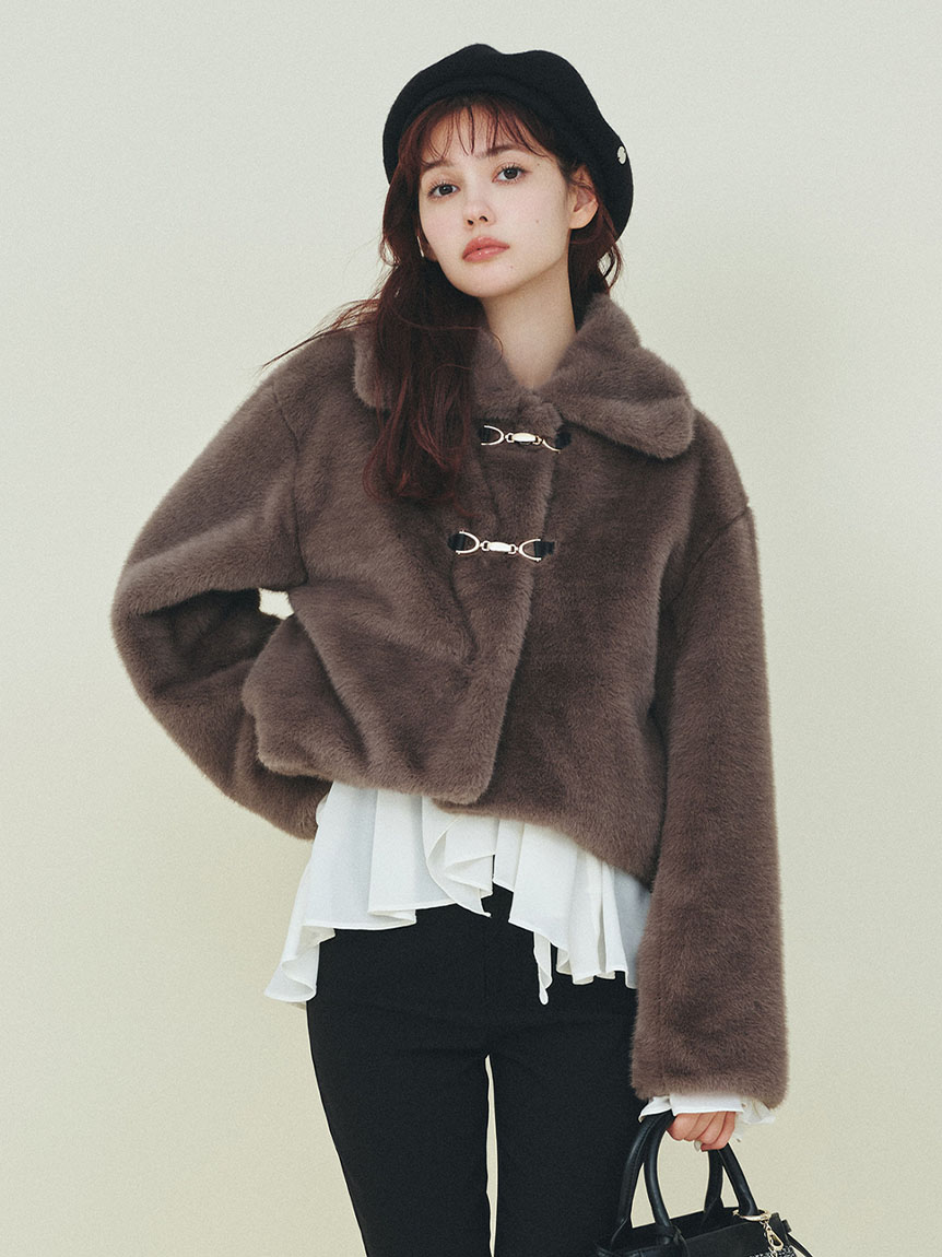 FOXEY ブラウン ベレー帽 イタリア製