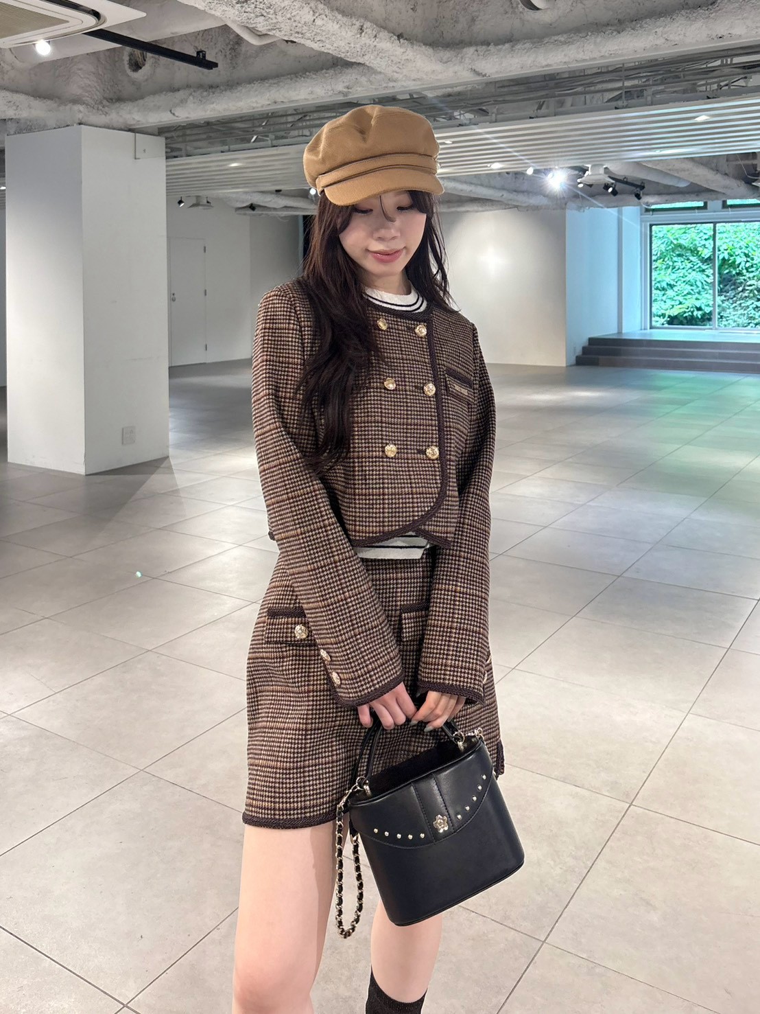 LILY BROWN×MARY QUANT】パールボタンキャスケット(帽子