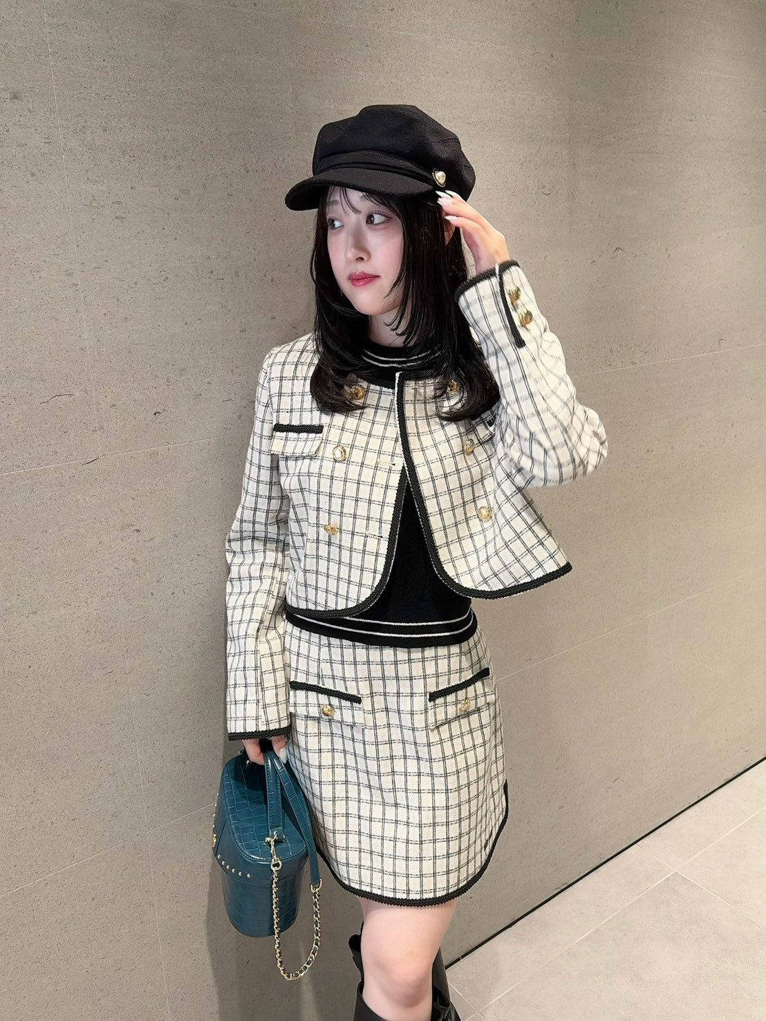 LILY BROWN×MARY QUANT】パールボタンキャスケット(帽子