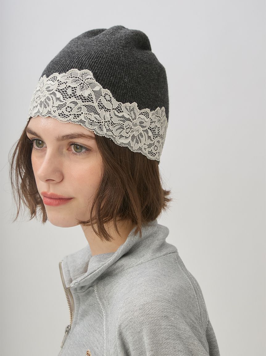 レーストリムニットビーニー(ニットキャップ/ビーニー)｜HAT｜LILY