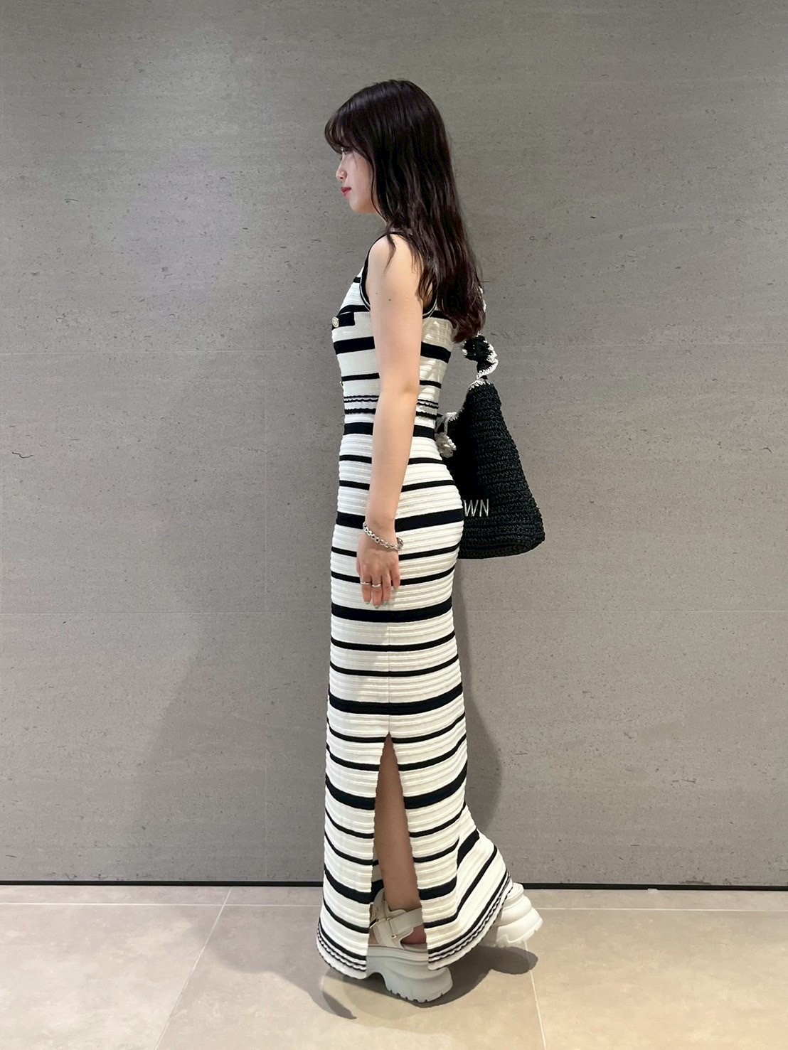 デイジーロゴモチーフスニーカーソールサンダル　ブラック　M LILY BROWN×MARY QUANT】デイジーロゴモチーフスニーカーソール
