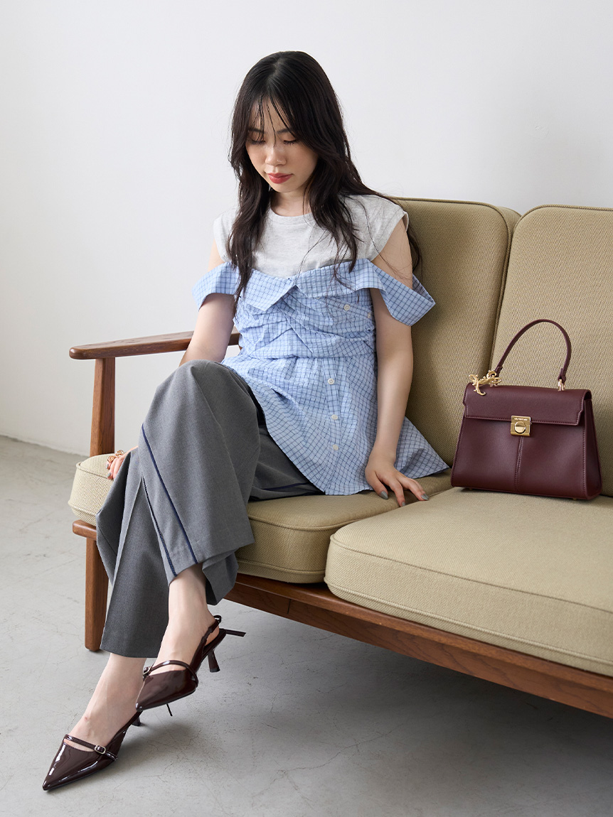 【美品】LILY BROWN　スリングバッグリボンパンプス　アイボリー　S LILY BROWN パンプス リボンスリングバックパンプス : ZOZOTOWN
