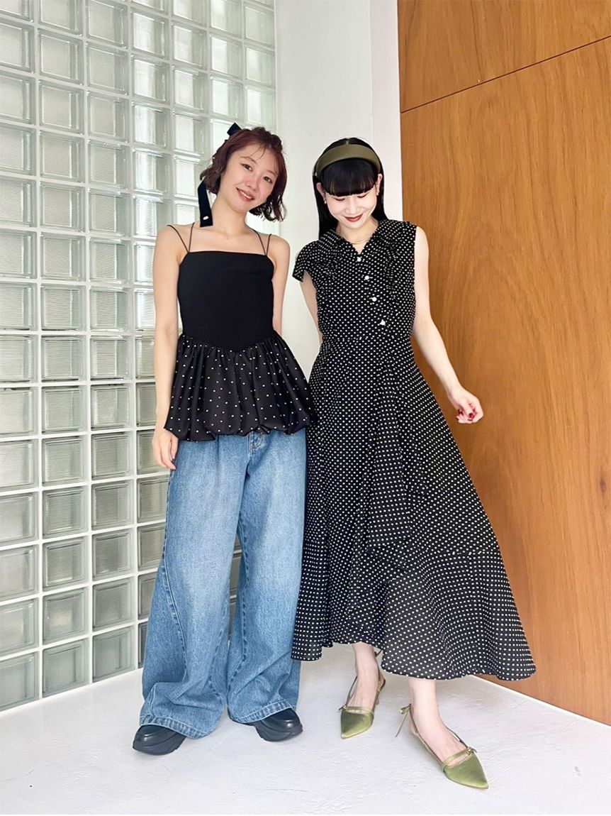 LILY BROWN 黒 スリングバックリボンパンプス　美品 リボンスリングバックパンプス(パンプス)｜シューズ｜LILY BROWN