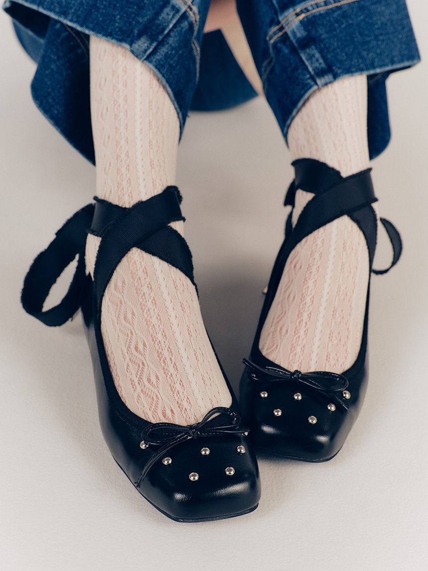 レースアップバレエシューズ(Hearts2Hearts着用)(パンプス)｜シューズ