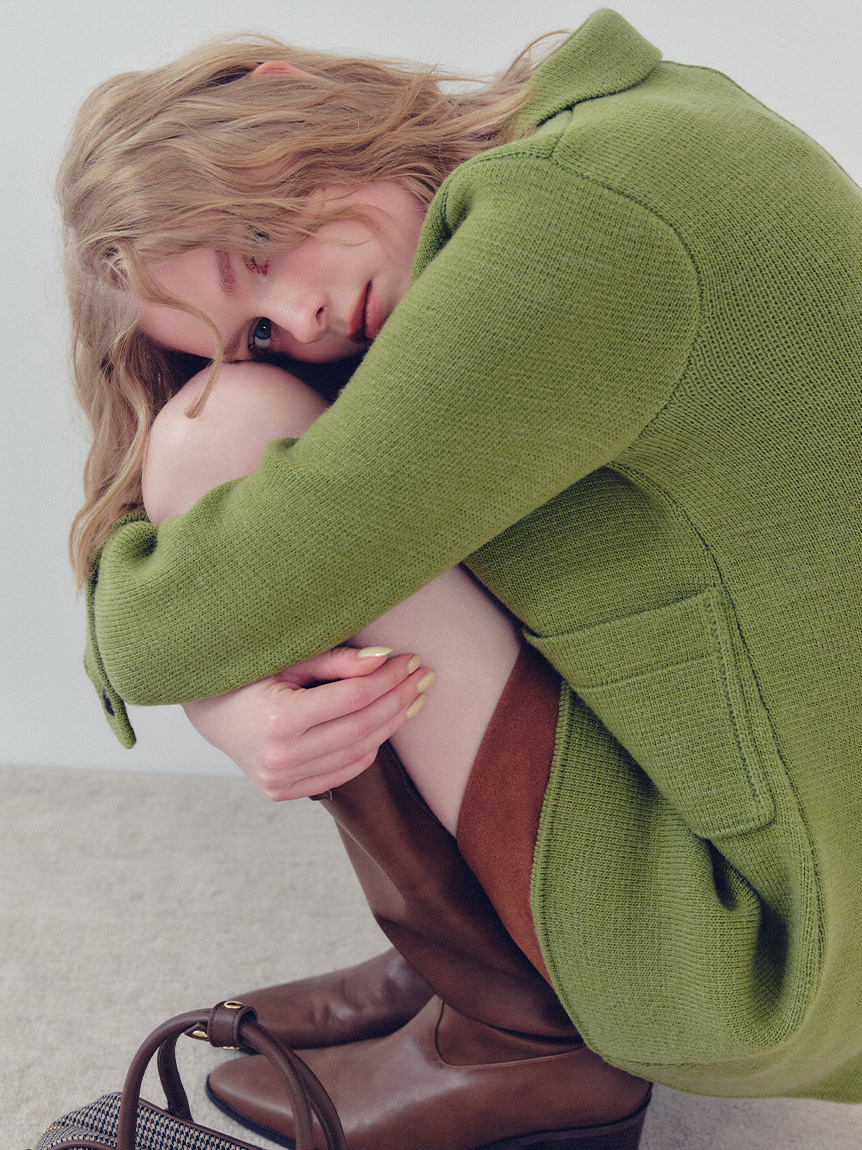 ニットダブルミニワンピコート(コート)｜アウター｜LILY BROWN（リリー