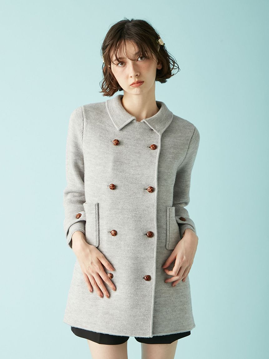 ニットダブルミニワンピコート(コート)｜アウター｜LILY BROWN（リリー
