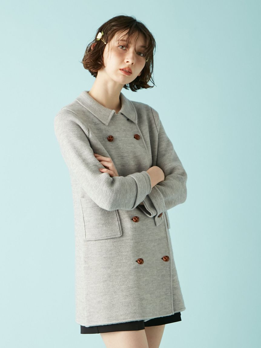 ニットダブルミニワンピコート(コート)｜アウター｜LILY BROWN（リリー