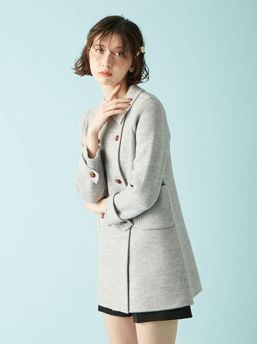 ニットダブルミニワンピコート(コート)｜アウター｜LILY BROWN（リリー