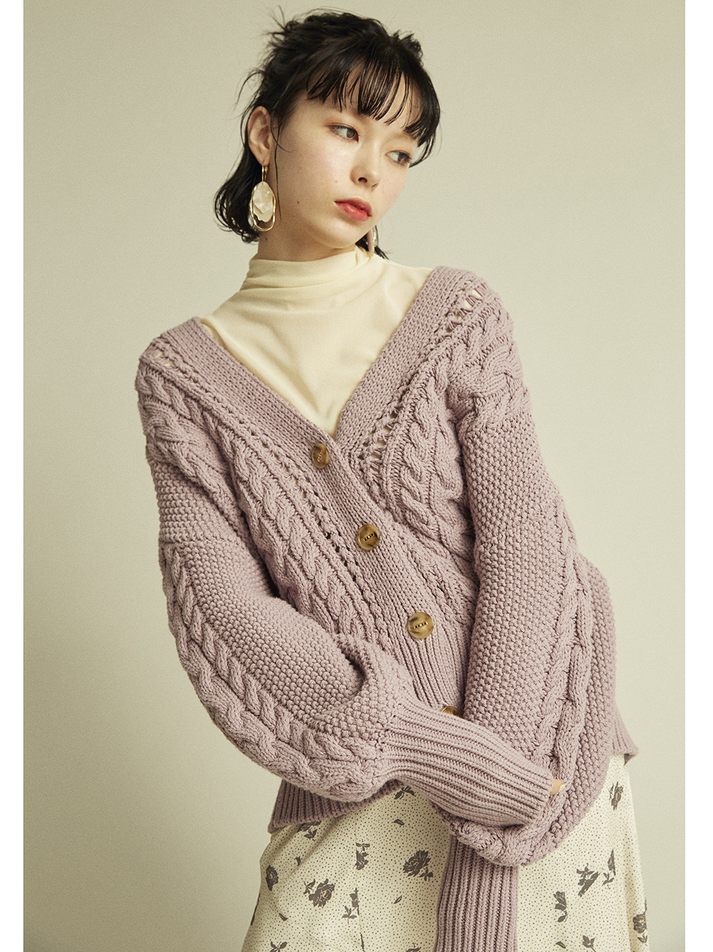 ケーブルニットカーディガン ニット トップス Lily Brown リリーブラウン の通販サイト 公式