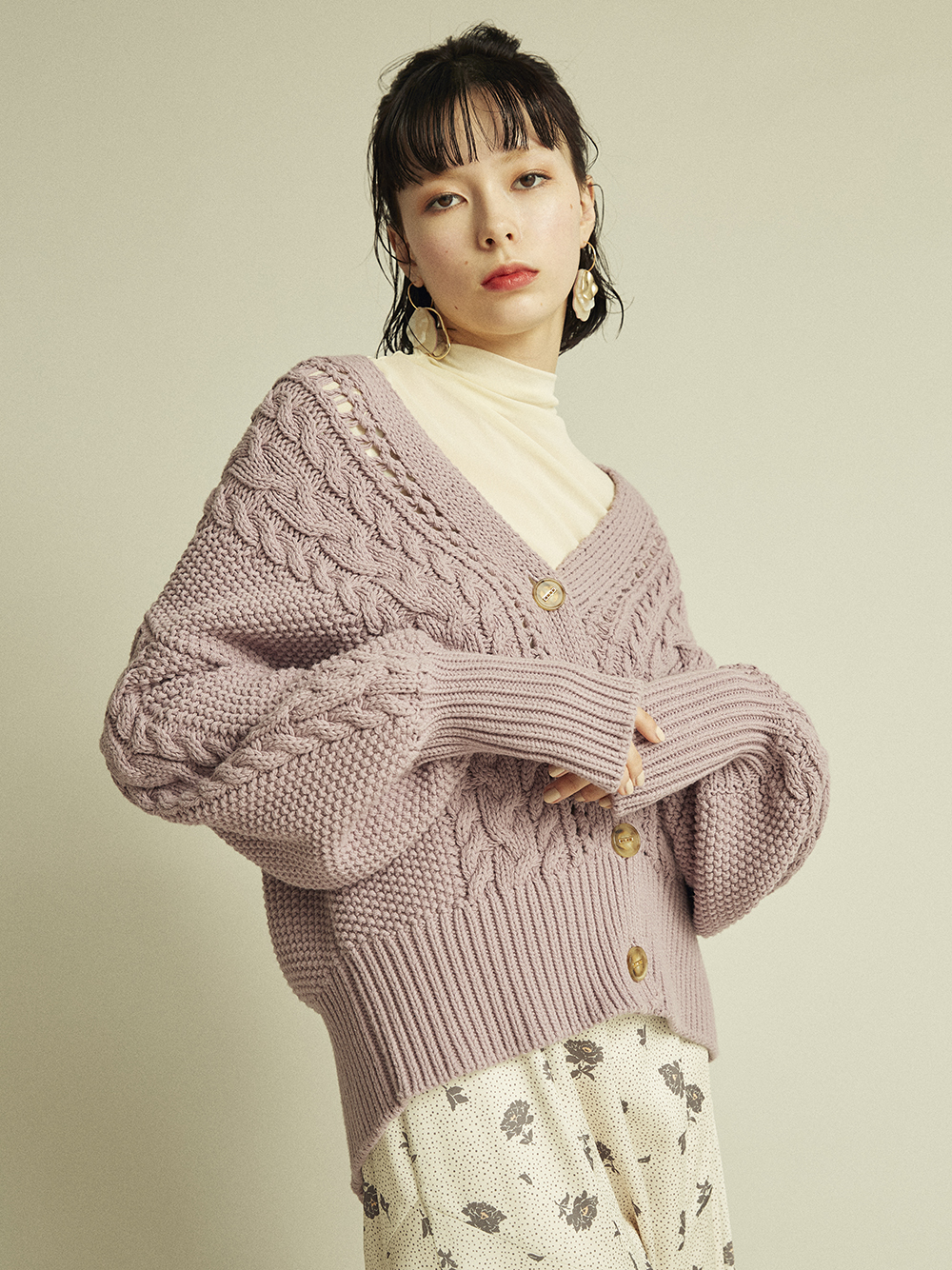 ケーブルニットカーディガン ニット トップス Lily Brown リリーブラウン の通販サイト 公式