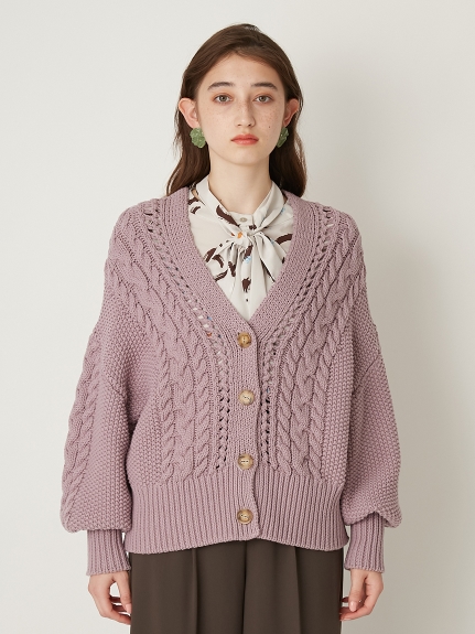 ケーブルニットカーディガン ニット トップス Lily Brown リリーブラウン の通販サイト 公式