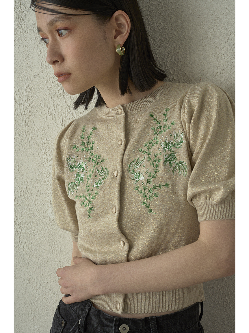 KEITA MARUYAMA LILY BROWN 刺繍カーディガン-