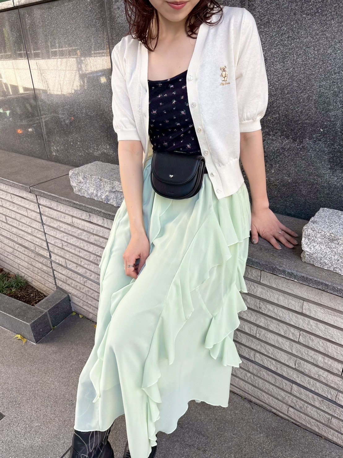 WEB限定カラー】Lily Bearハーフスリーブカーディガン