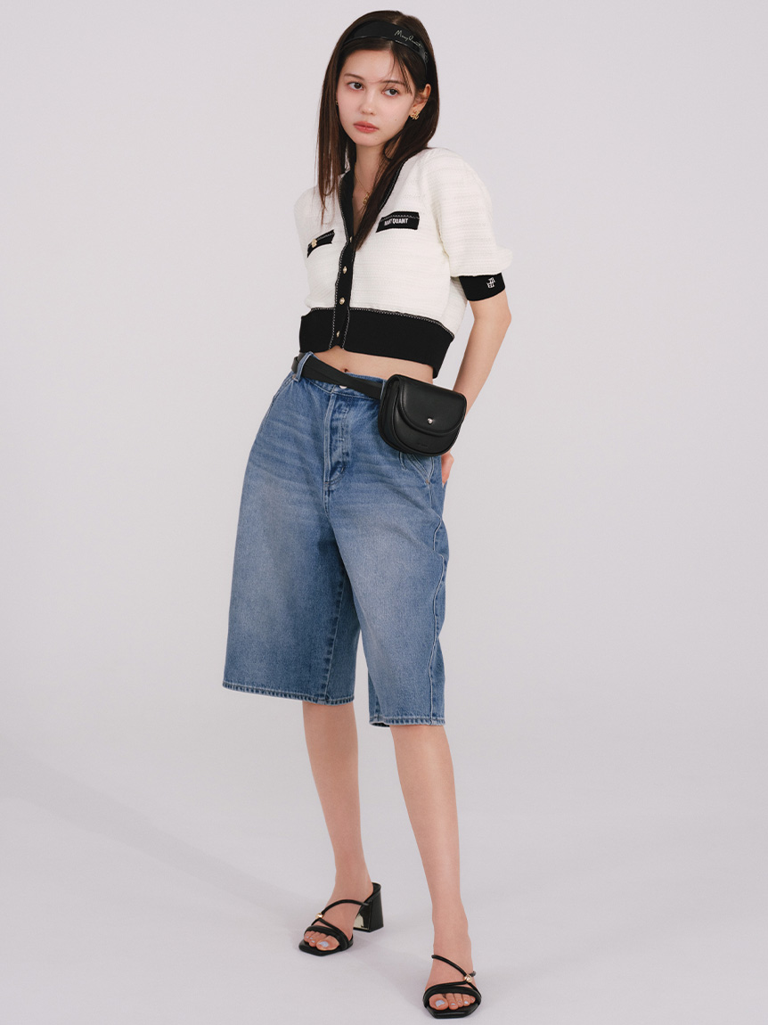 LILY BROWN×MARY QUANT デイジーモチーフニットカーディガン LILY BROWN×MARY QUANT】デイジーモチーフニットカーディガン