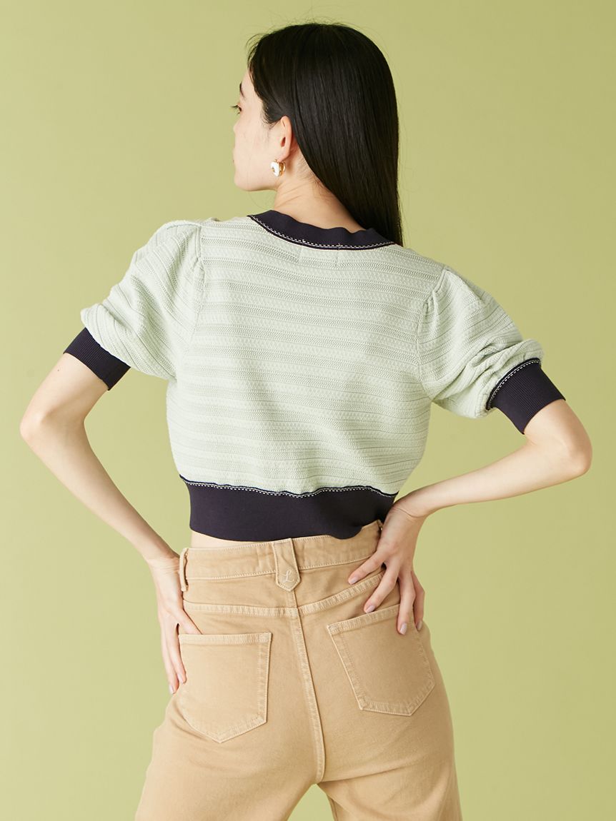LILY BROWN×MARY QUANT】デイジーモチーフニットカーディガン