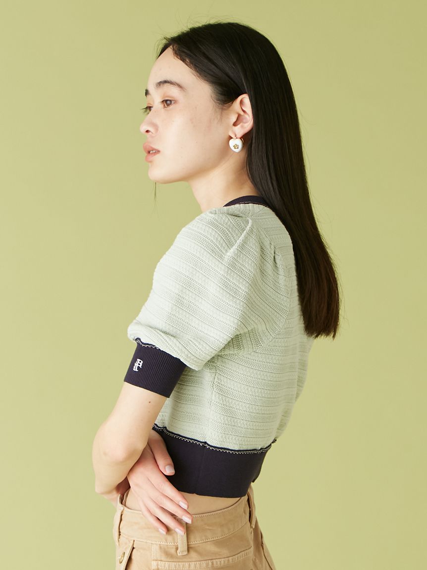 LILY BROWN×MARY QUANT】デイジーモチーフニットカーディガン
