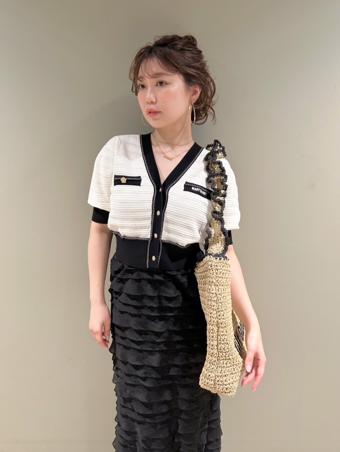 LILY BROWN×MARY QUANT】デイジーモチーフニットカーディガン
