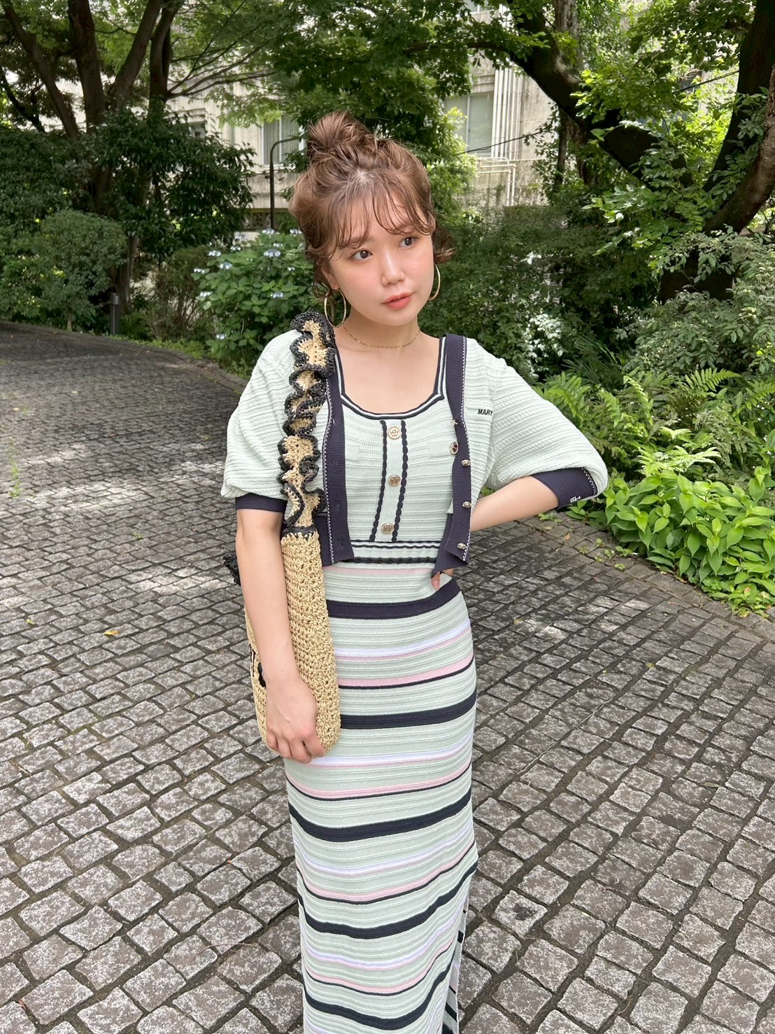 LILY BROWN×MARY QUANT】デイジーモチーフニットカーディガン
