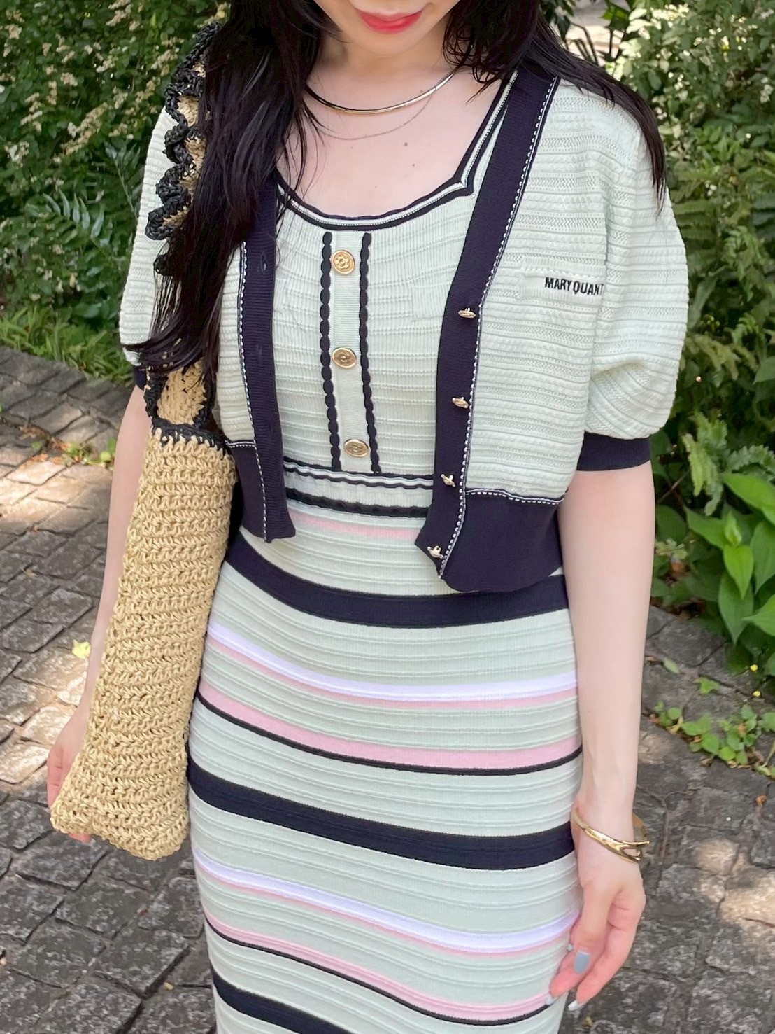 LILY BROWN×MARY QUANT】デイジーモチーフニットカーディガン