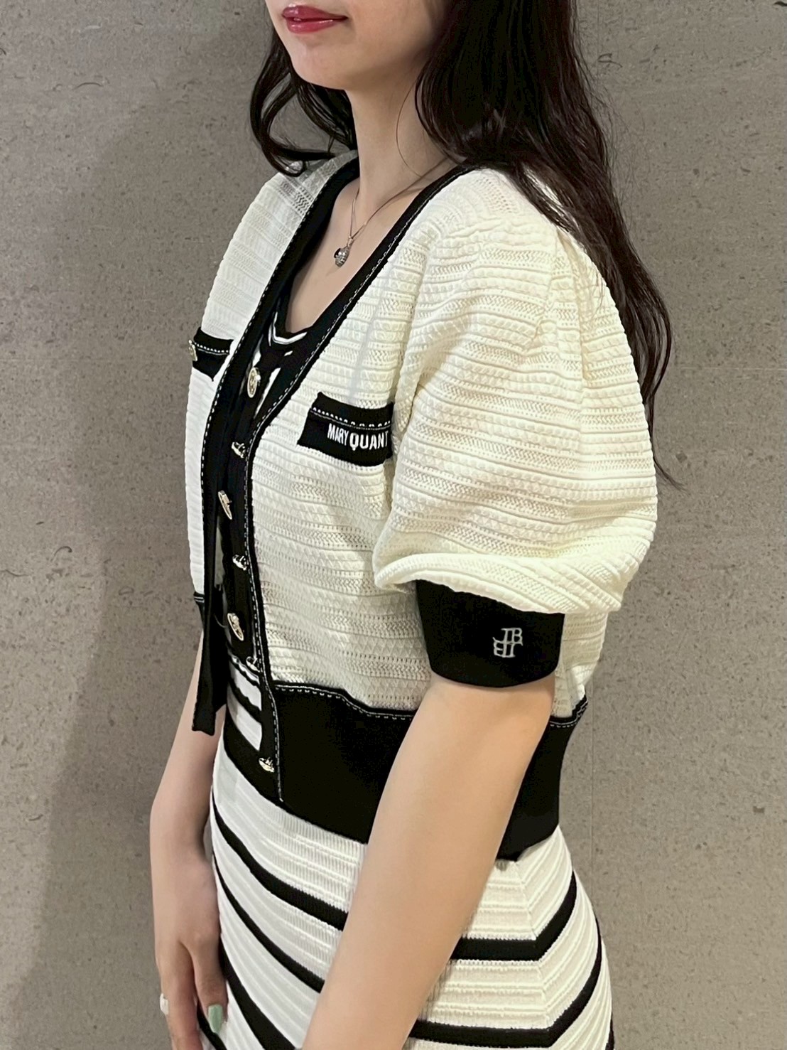 【LILY BROWN×MARY QUANT】デイジーモチーフニットカーディガン LILY BROWN×MARY QUANT】デイジーモチーフニットカーディガン
